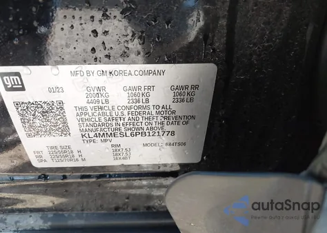 2023 Buick Encore Gx Select Awd from USA, damaged, VIN KL4MMESL6PB121778